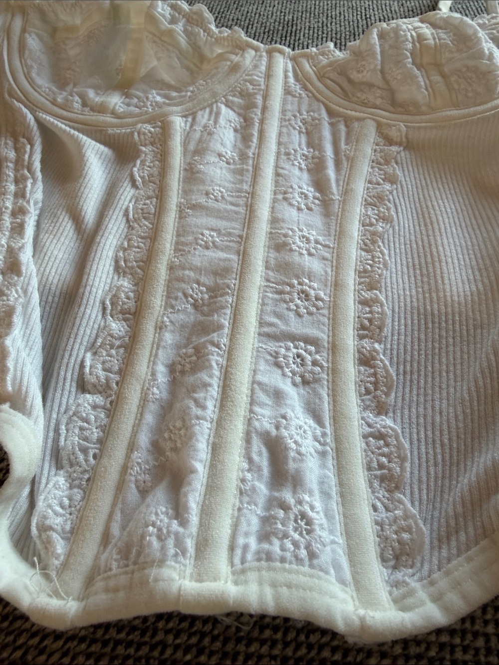 Urban Outfitters White Lace Bustier Top - Picture 5 of 8